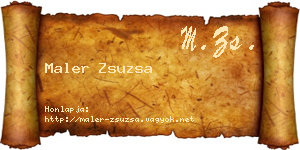 Maler Zsuzsa névjegykártya
